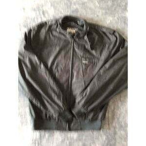VINTAGE Members Only Jacket Men's 44L Black Logo Full Zip Coat 80s 90s